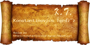 Konstantinovics Teréz névjegykártya